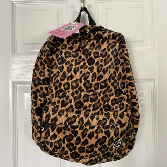 NWT Lucy & Yak Kellie Skater Corduroy Backpack in Leopard Print - Picture 5 of 16